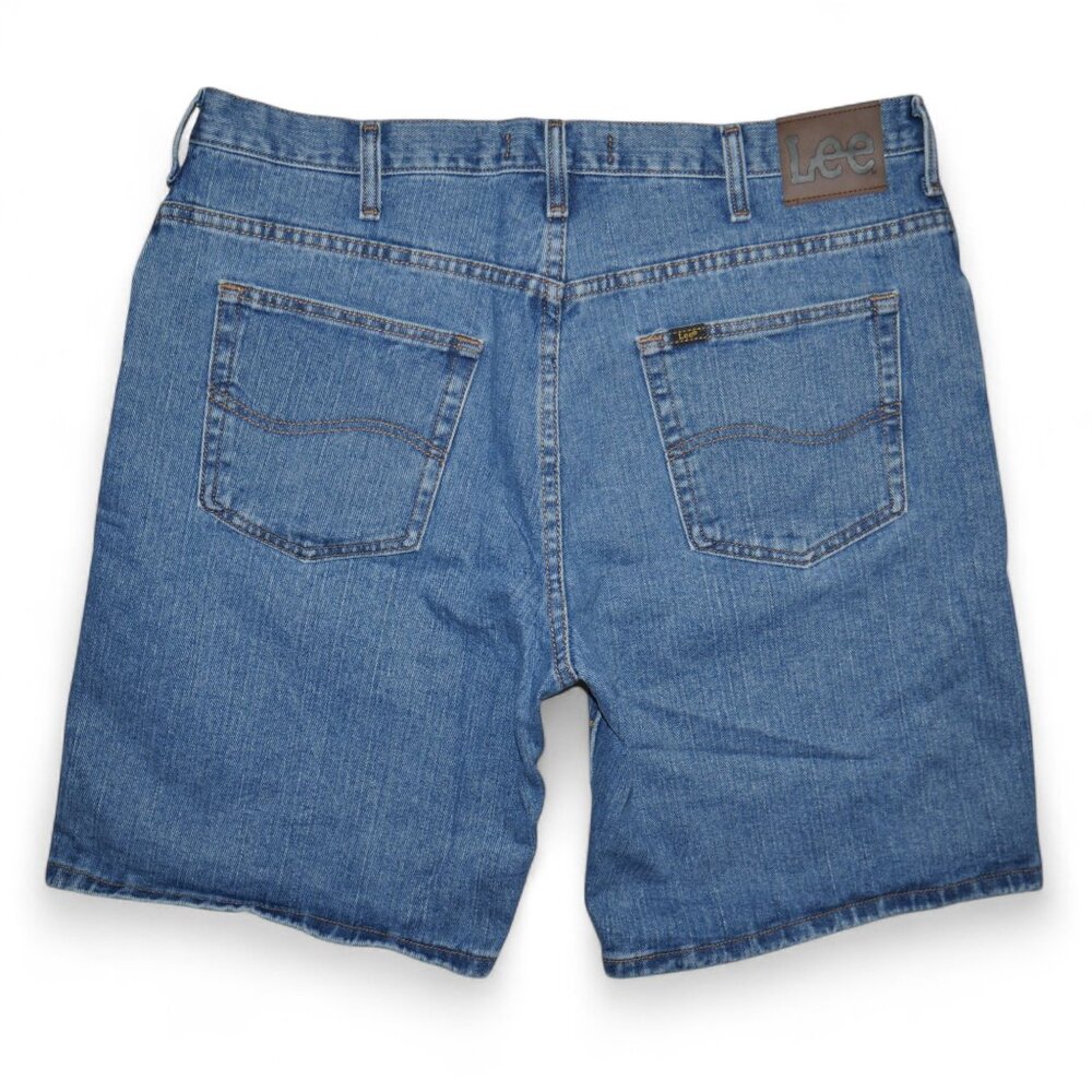 LEE Men’s Size 38 Jean Shorts Denim Jorts Vintage Dark Wash Stonewash EUC